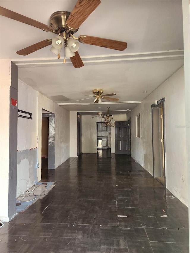 empty room featuring ceiling fan