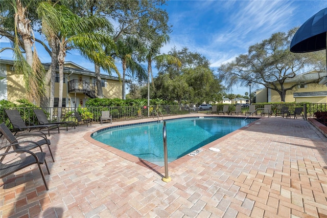 view of pool with a patio area