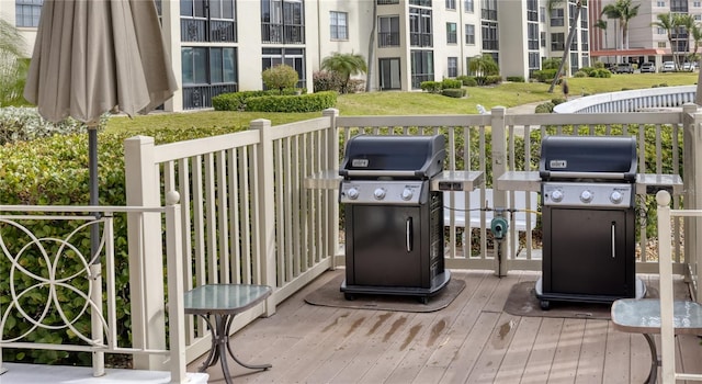 exterior space with a wooden deck