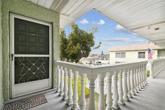 exterior space featuring a balcony