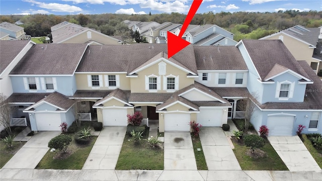 view of property featuring a garage