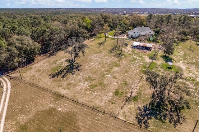 bird's eye view featuring a rural view