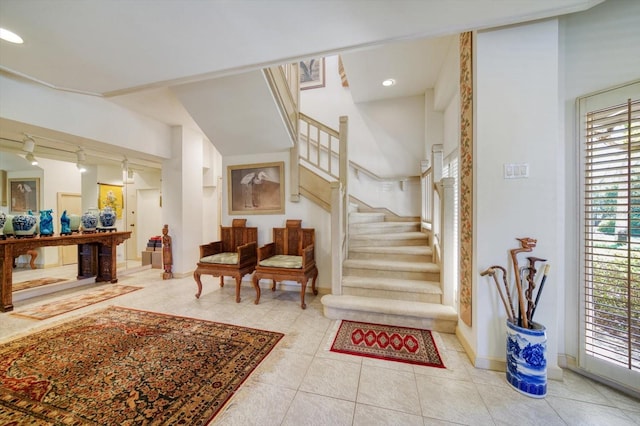 view of tiled entrance foyer