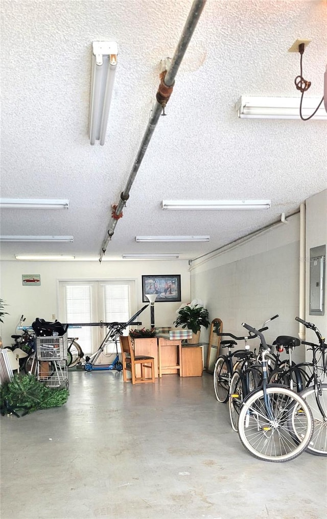 garage featuring electric panel