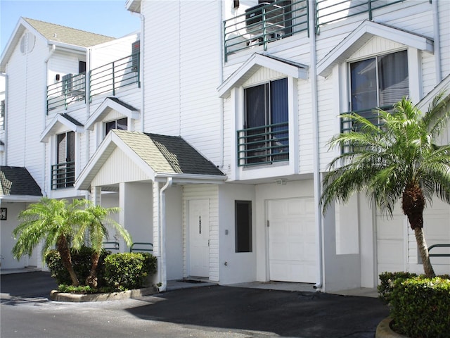 exterior space featuring a garage