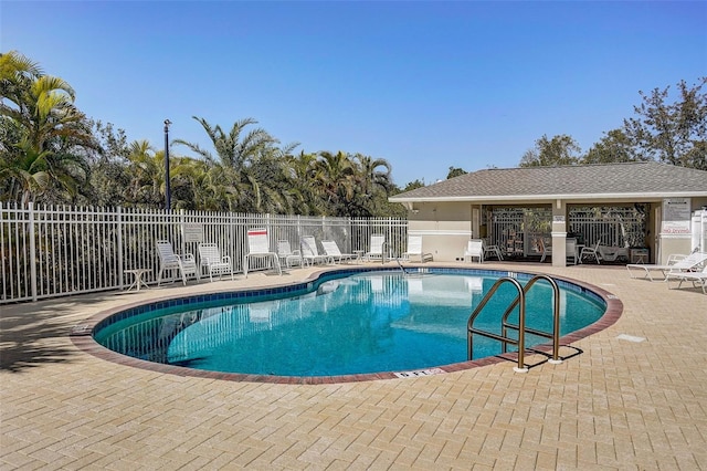 view of pool with a patio area