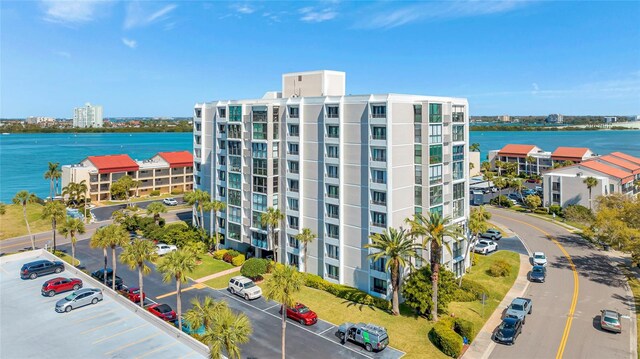 view of property with a water view