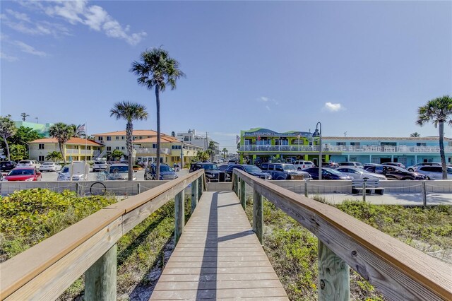 view of dock area