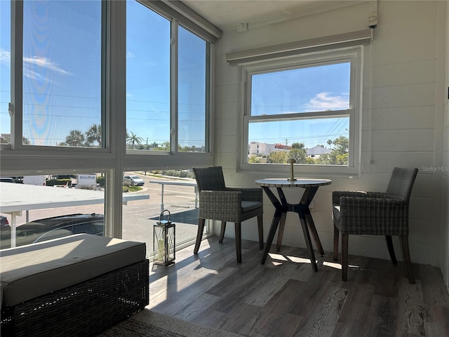 view of sunroom