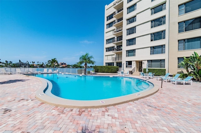 view of pool with a patio area