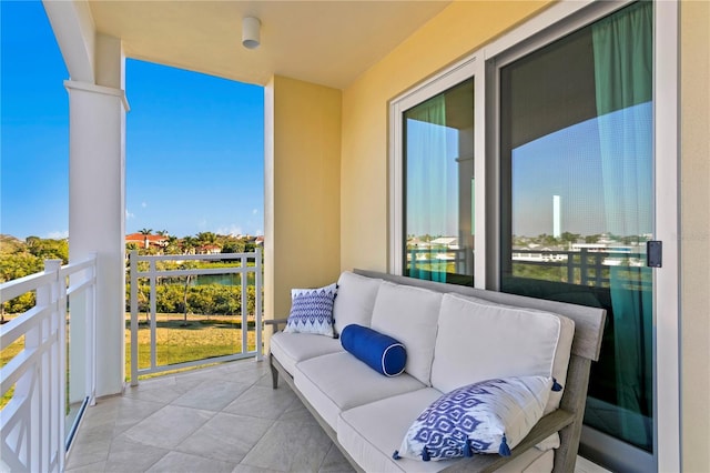 balcony with an outdoor living space