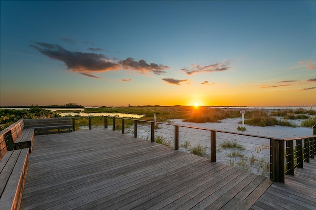 view of dock area