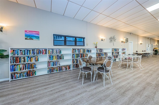 dining area featuring wood finished floors