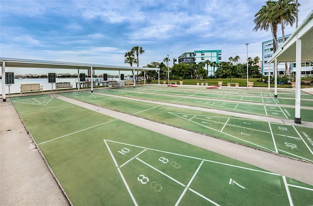 view of community featuring shuffleboard