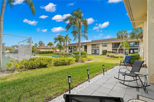 view of yard with a patio area