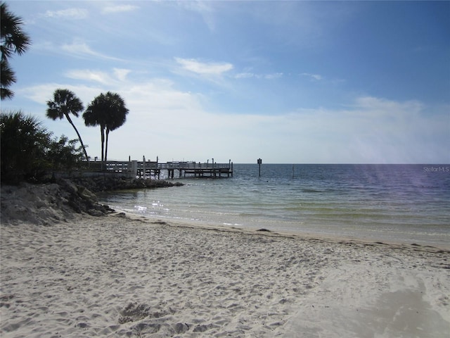 property view of water with a view of the beach