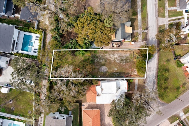 drone / aerial view with a residential view