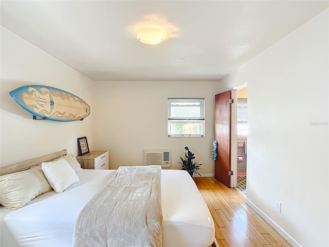 bedroom featuring light hardwood / wood-style flooring