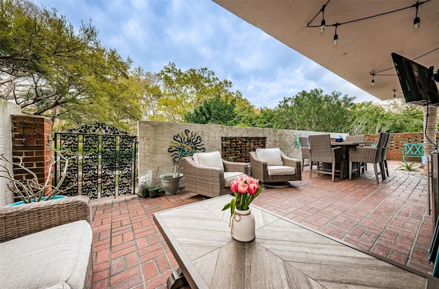 view of patio / terrace featuring outdoor lounge area