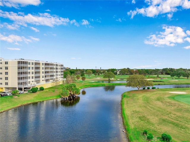 view of water feature featuring view of golf course