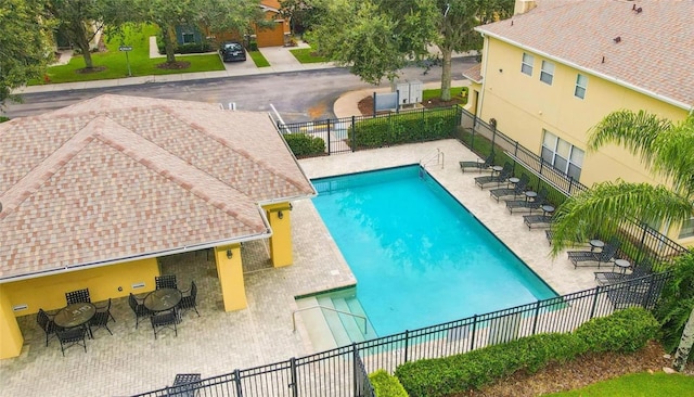 view of pool featuring a patio area