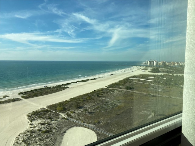 water view with a beach view