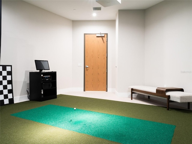 miscellaneous room with carpet