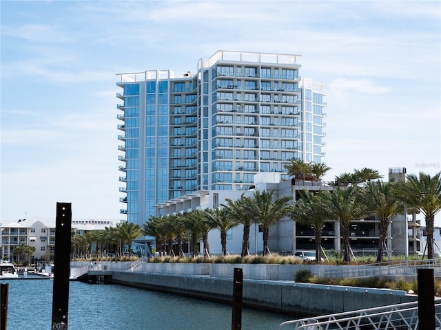 view of property with a water view