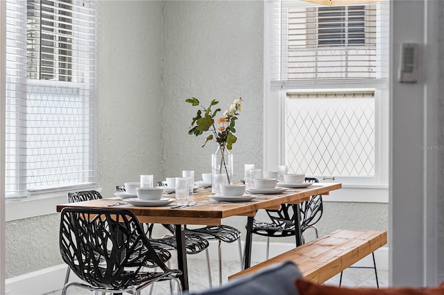 view of dining space