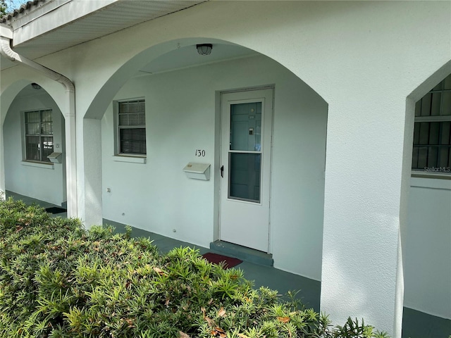 view of doorway to property