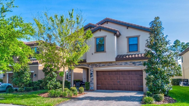 12874 Burns Dr, Odessa, FL 33556 - mediterranean / spanish-style house with a garage