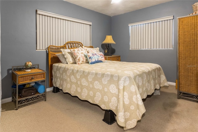 view of carpeted bedroom