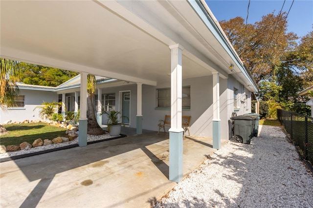 exterior space with a patio