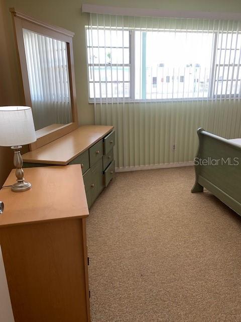 view of carpeted office space