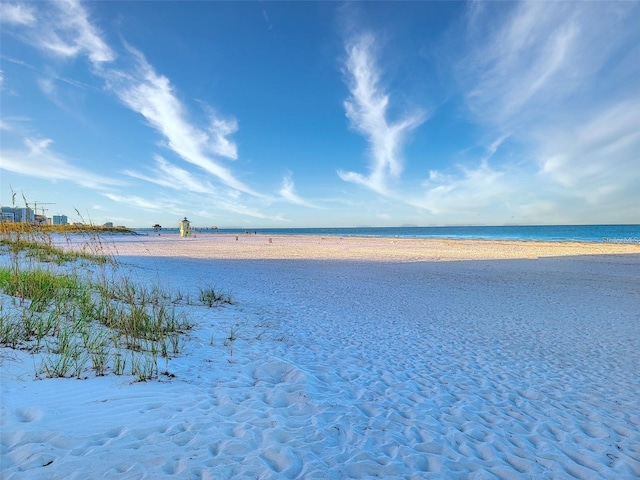 property view of water with a view of the beach