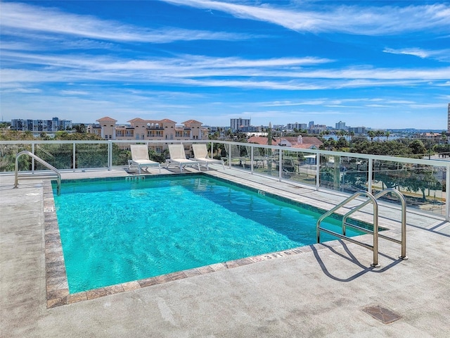 view of pool with a patio