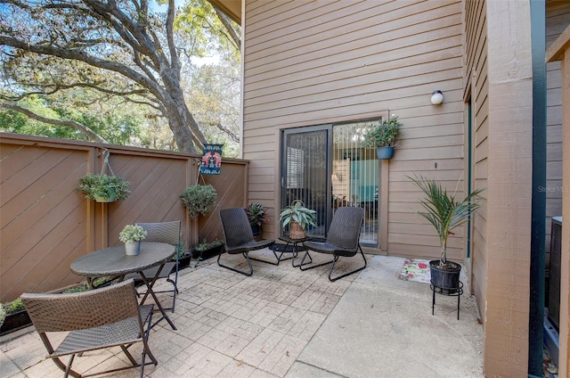 view of patio / terrace with a fenced backyard