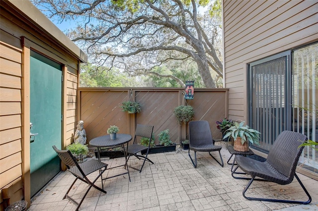 view of patio / terrace with fence