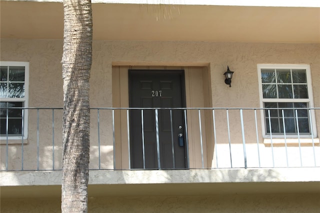 view of doorway to property