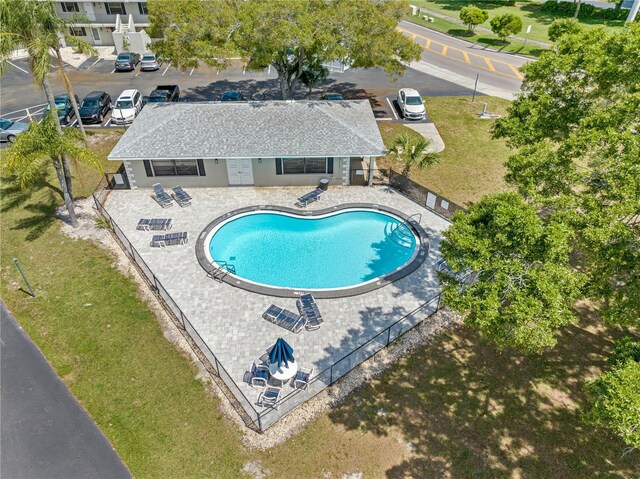 view of pool with a patio area