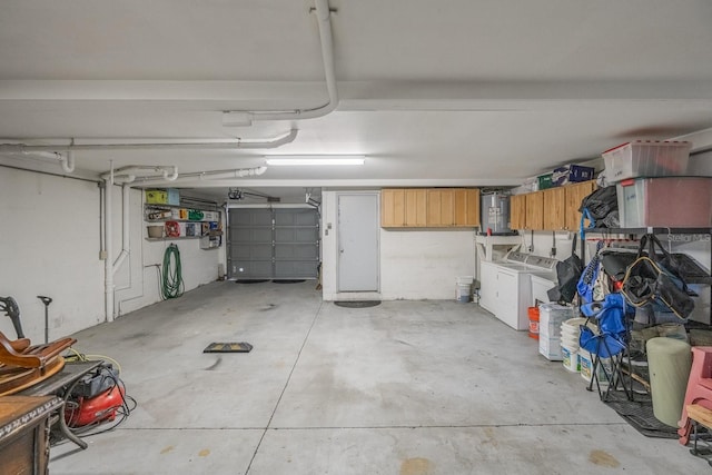 garage featuring separate washer and dryer