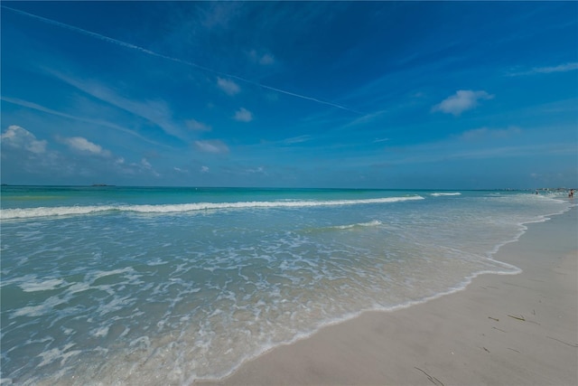 water view featuring a beach view