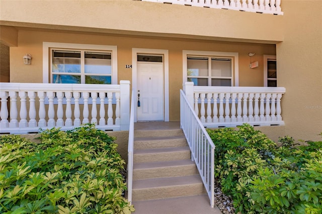 view of doorway to property