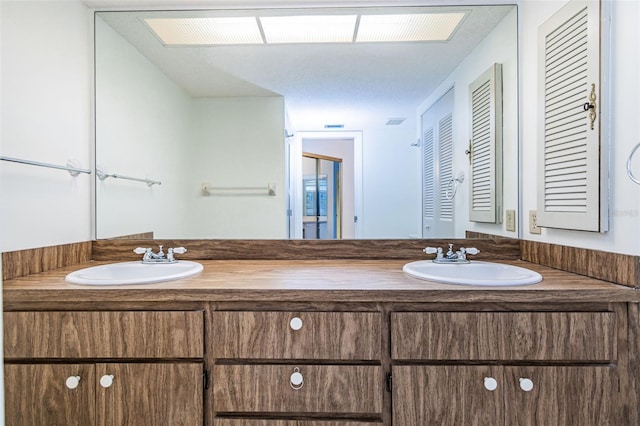 bathroom with double vanity