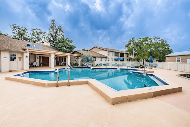 view of pool with a patio area