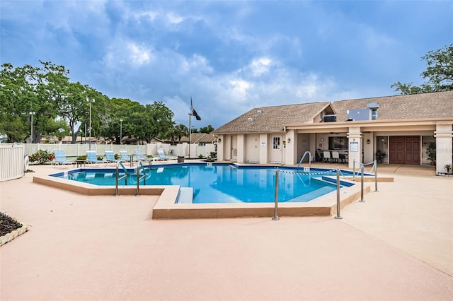 view of pool with a patio