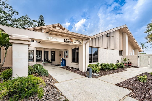 view of front of house with central AC