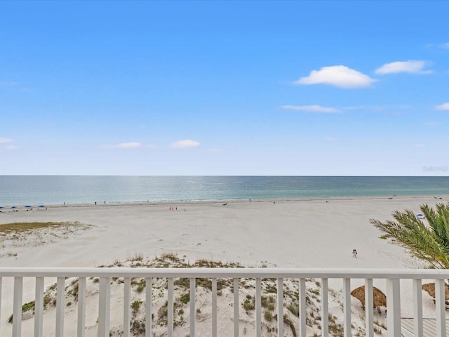 property view of water with a view of the beach