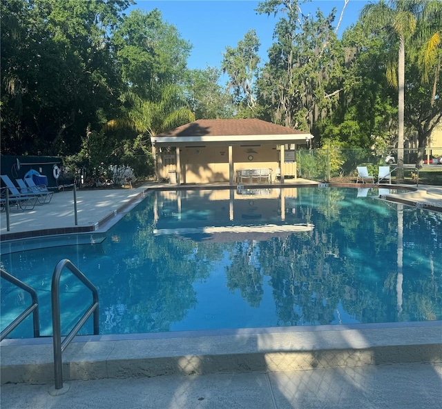 view of pool with a patio