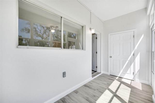 entrance foyer featuring light wood-type flooring